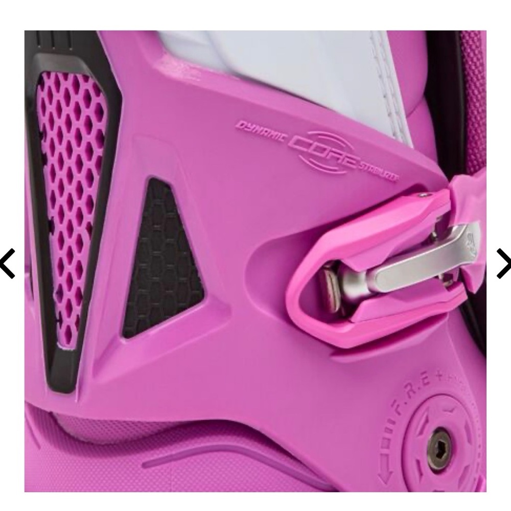 Fox Men's Motocross Boots in Pink, Purple, Neon Yellow, White - Picture 6 of 15